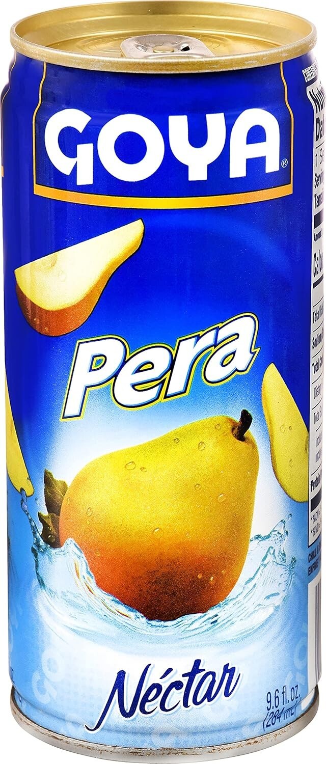 Pack of 24 Natural Pear Nectar - Refreshing Tropical Drink, 9.6 Fl Oz Each