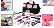 Load image into Gallery viewer, Stylish Medium Pink Tool Kit with 263 Essential Home Repair Tools - Perfect Gift