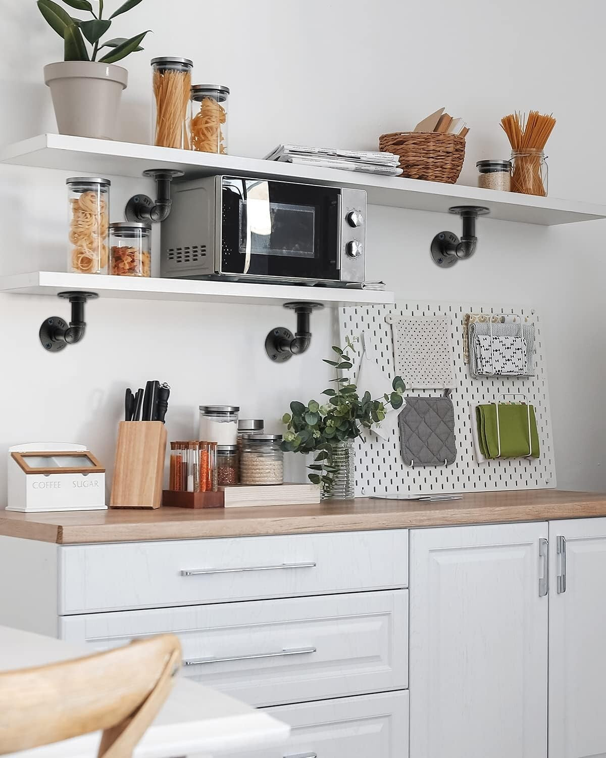 Waterproof 4x4 Inch Shelf Bracket Set - Complete 12 Pack for Easy Installation