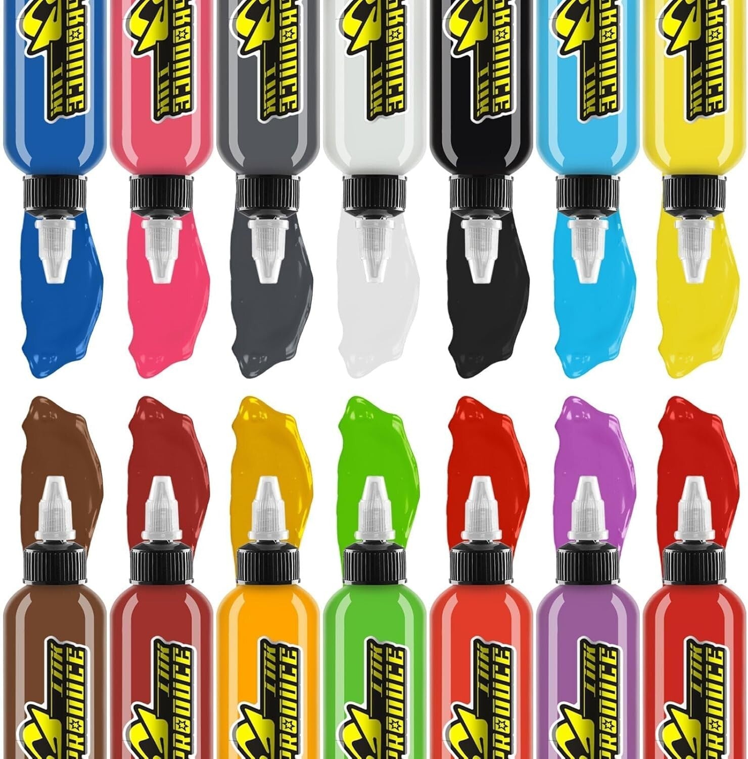 14 Rich Pigments Tattoo Ink Set - Perfect for Professionals & Beginners
