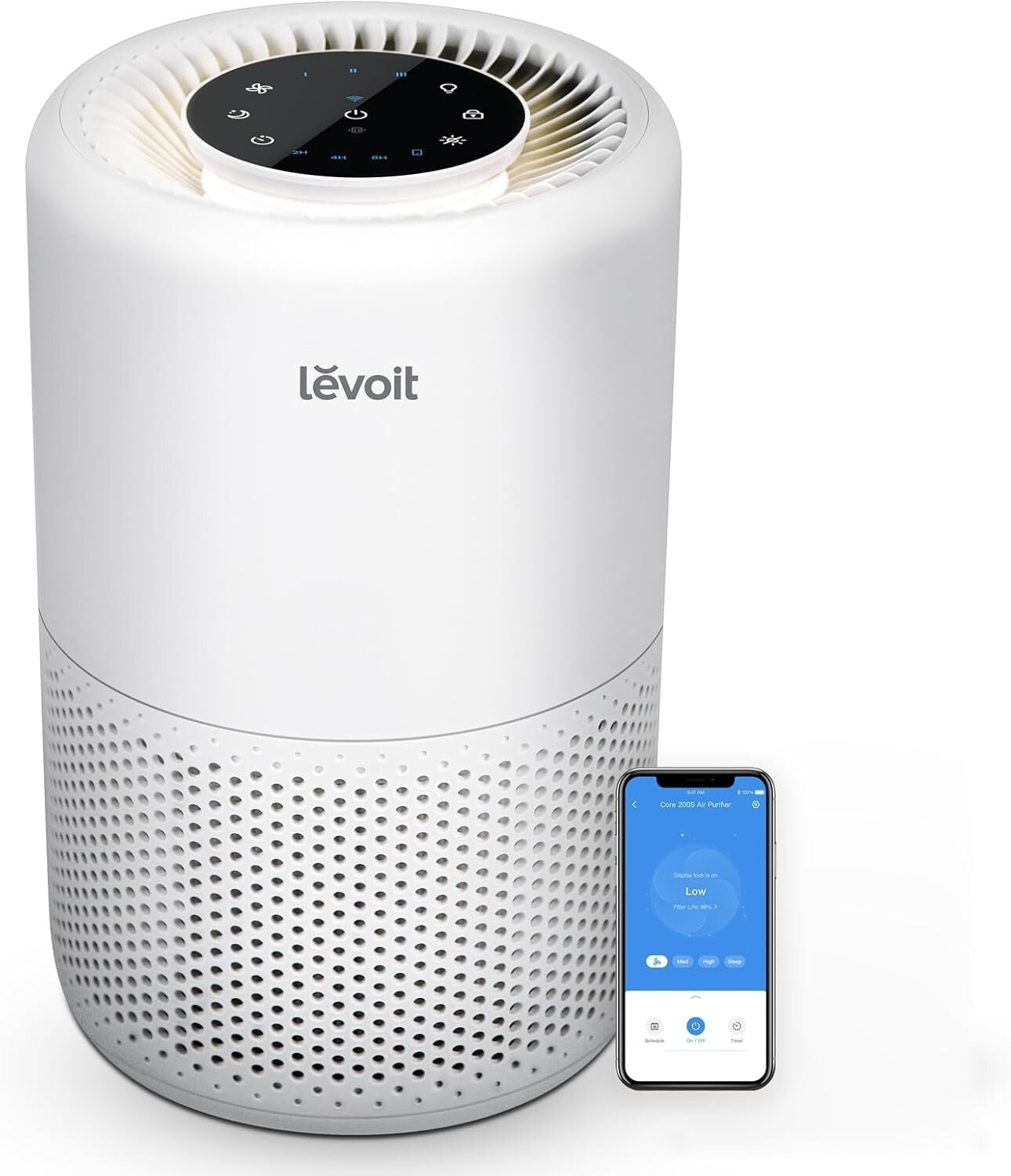 Advanced Air Purifier with Voice Control & Sleep Mode - Stylish White Design