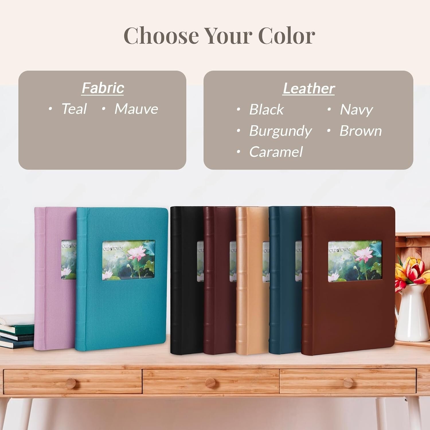 Classic Bonded Leather Photo Albums - 2-Pack, 9.5x13 Inches for 300 Photos
