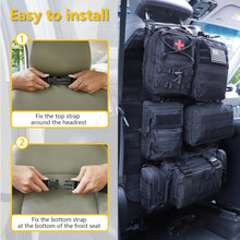 Load image into Gallery viewer, Multifunctional Tactical Molle Panel for Vehicles - 5 Pouch Organizer Included