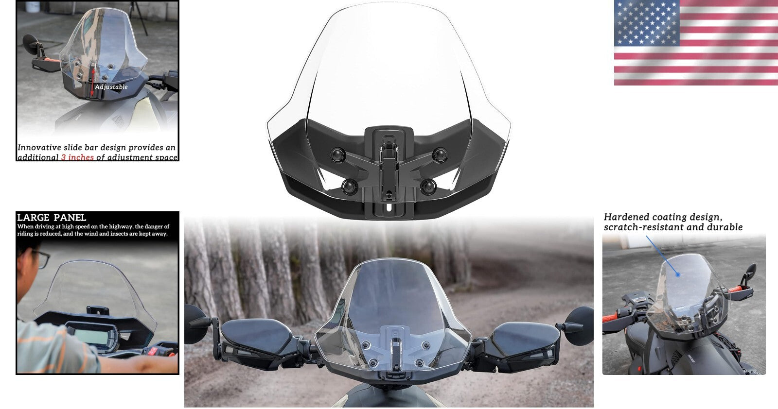 Dust-Resistant Front Windshield for All Can-Am Ryker Models - Easy Installation