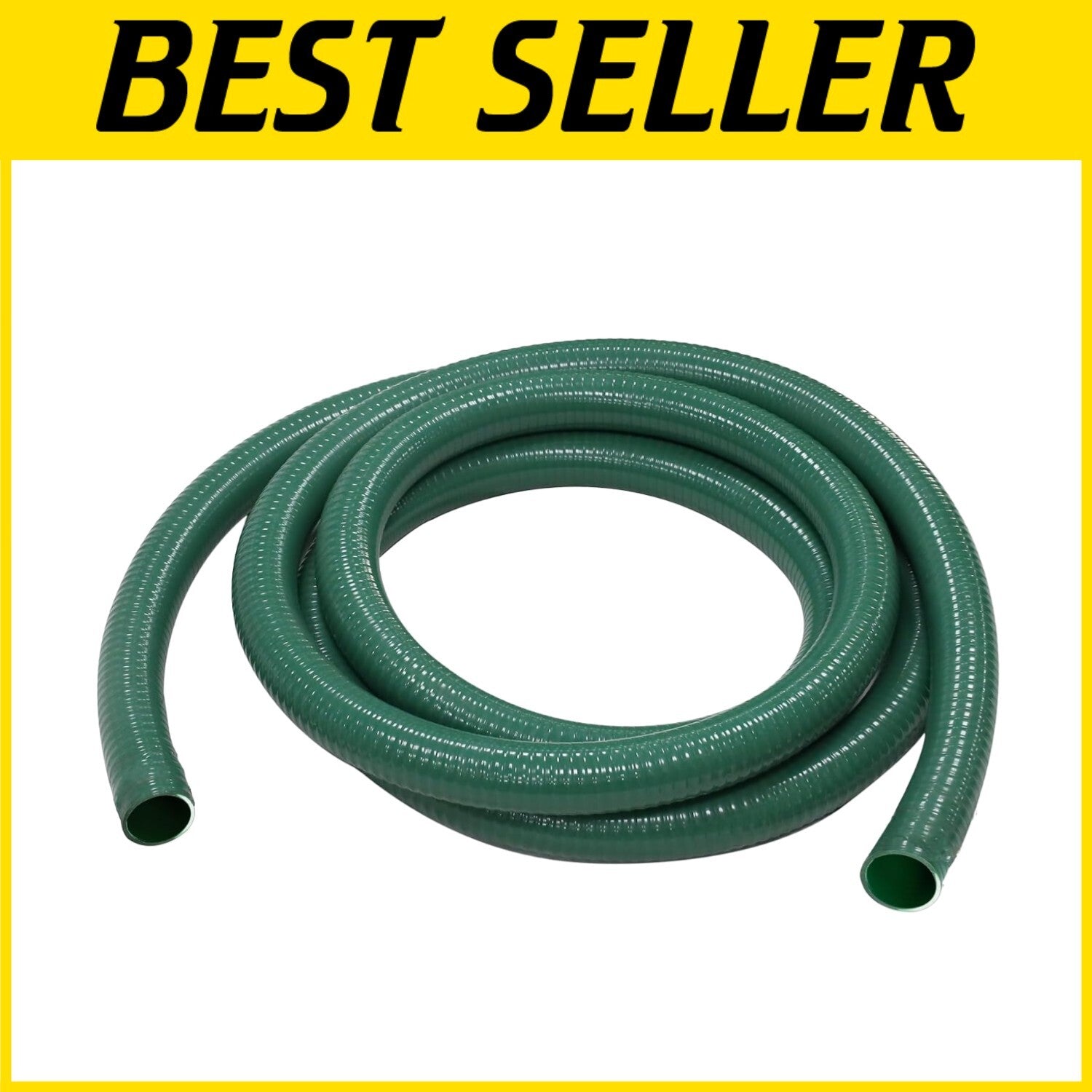 20 ft Heavy Duty PVC Hose - 2" Diameter for Water, Fuel, and Liquid Transfer