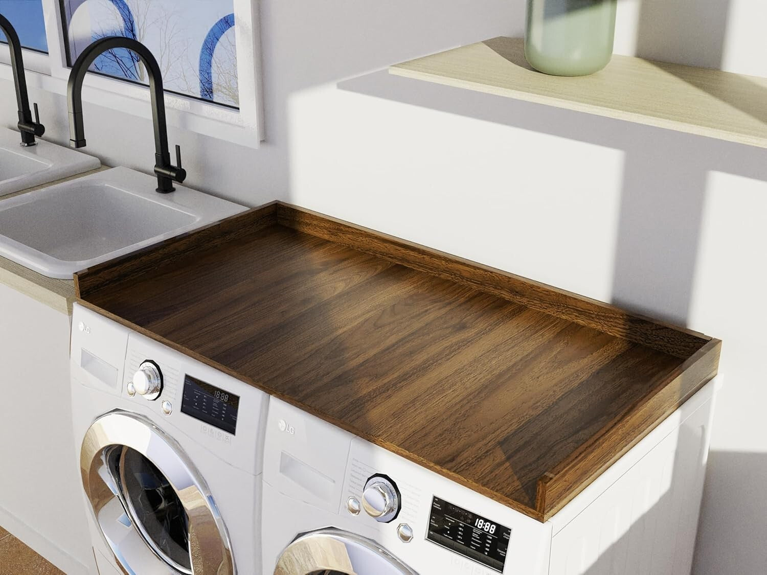 Durable Washer Dryer Counter Top with Non-Slip Pads - Perfect for Laundry Rooms