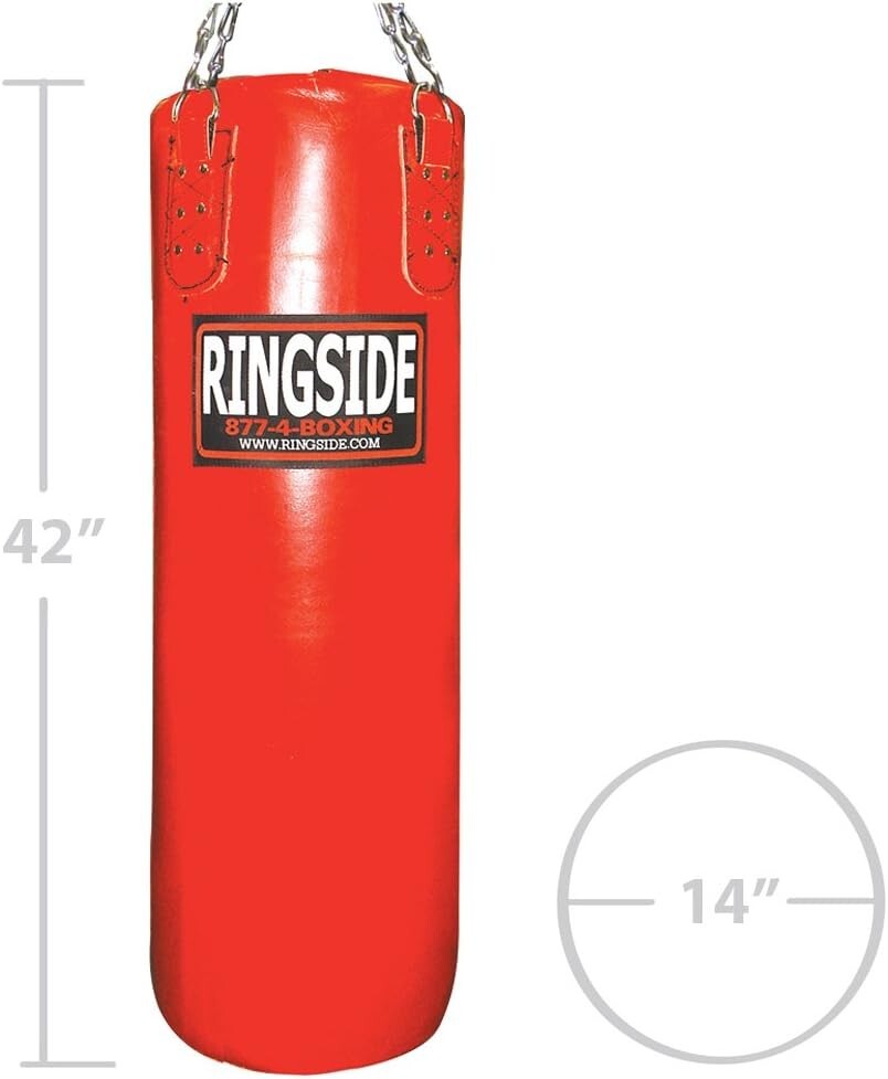 Heavy-Duty Leather Heavy Bag for Boxing & MMA - 14"x42" Dimensions