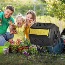 Load image into Gallery viewer, Octagonal 360° Rotating Composter with 16 Ventilation Holes - 43 Gallon Capacity