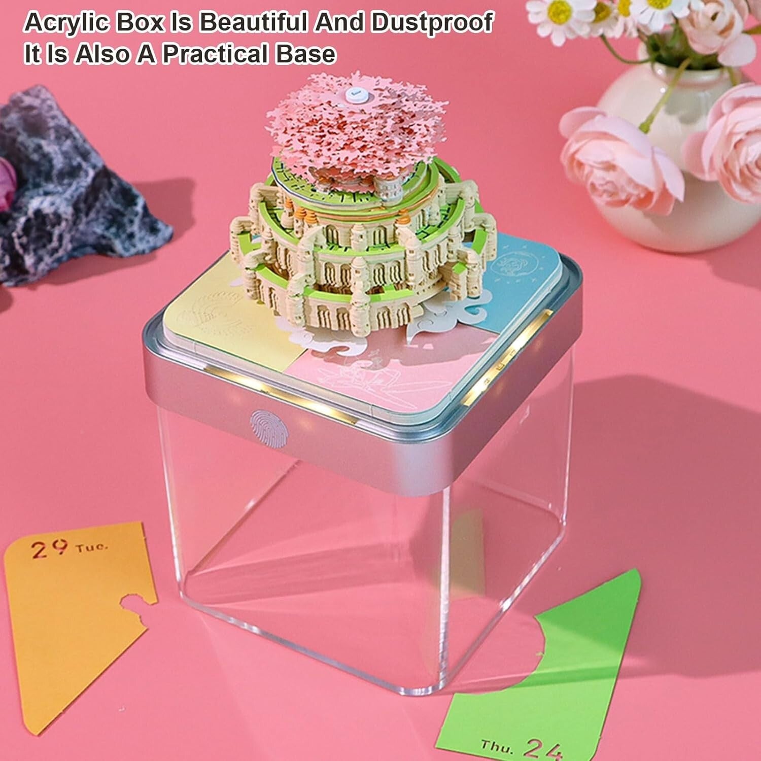 Artistic 3D Calendar 2025 – Tear-Away Note Pad with LED Lights for Inspiration