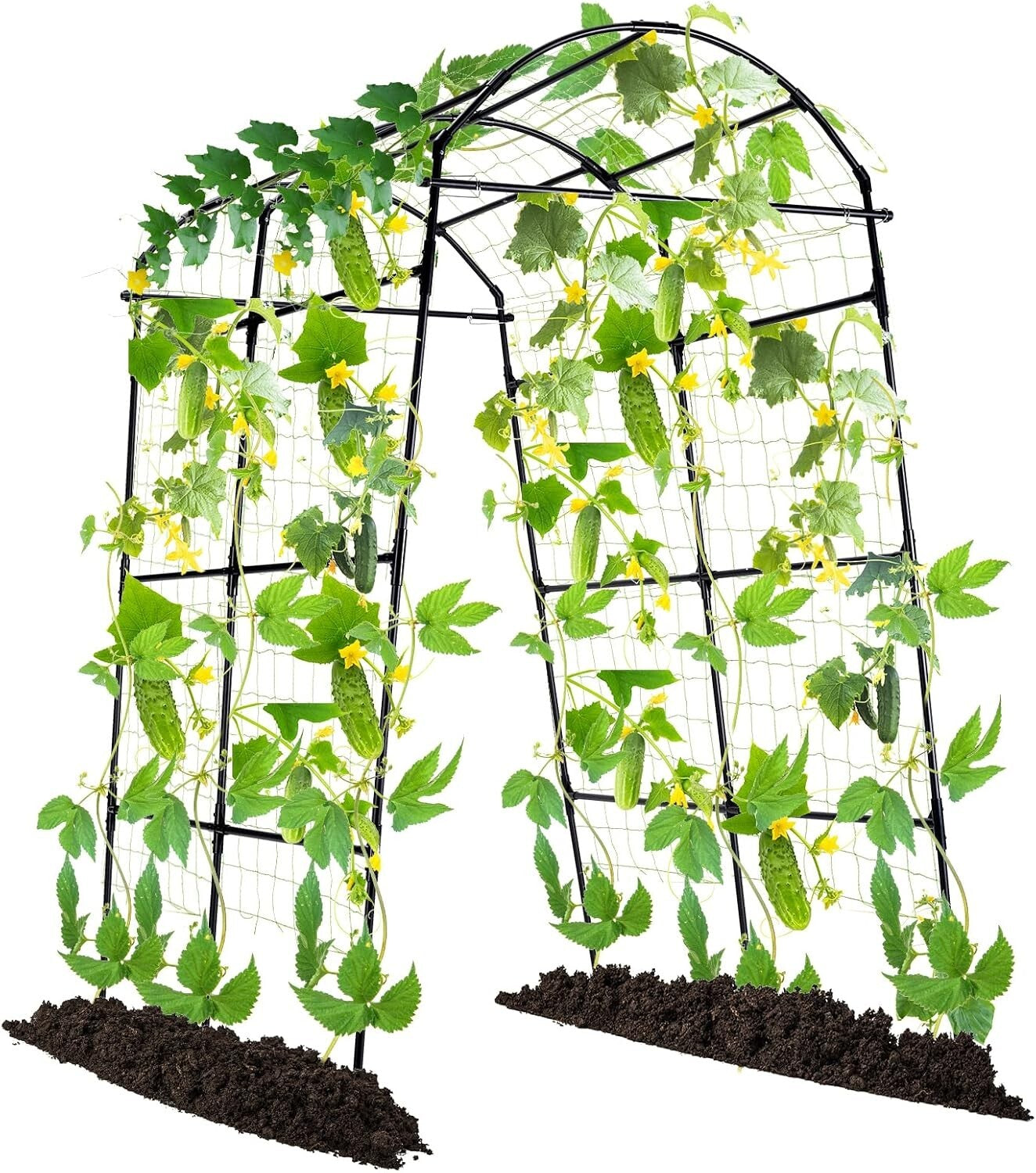 Elegant 7ft Garden Arch Trellis - Adjustable Metal Support for Climbing Plants