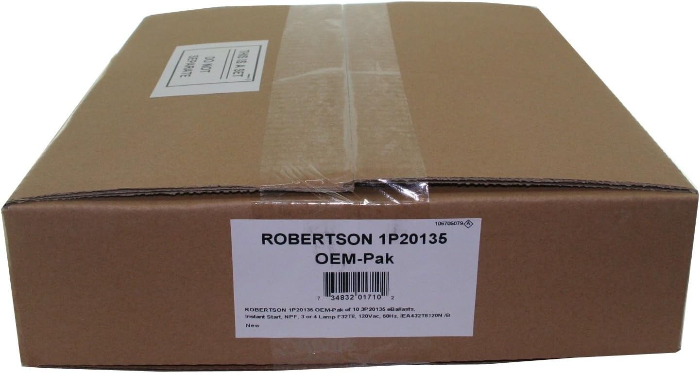 High-Efficiency Robertson Electronic Ballast for 3/4 T8 Lamps - Instant Start