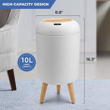 Load image into Gallery viewer, Hands-Free 10L Plastic Motion Sensor Trash Can – Ideal for Kitchen and Office