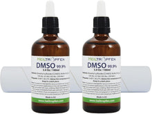 Load image into Gallery viewer, High-Purity 99.9% DMSO Liquid - Set of Two Amber Glass Bottles (2x 100ml)
