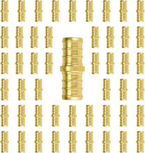 Load image into Gallery viewer, 50-Pack 1/2" Lead-Free Brass PEX Coupling - NSF Certified Plumbing Fittings