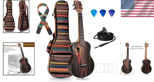 Versatile Electric Ukulele Bundle for Left-Handed Beginners - Exceptional Sound