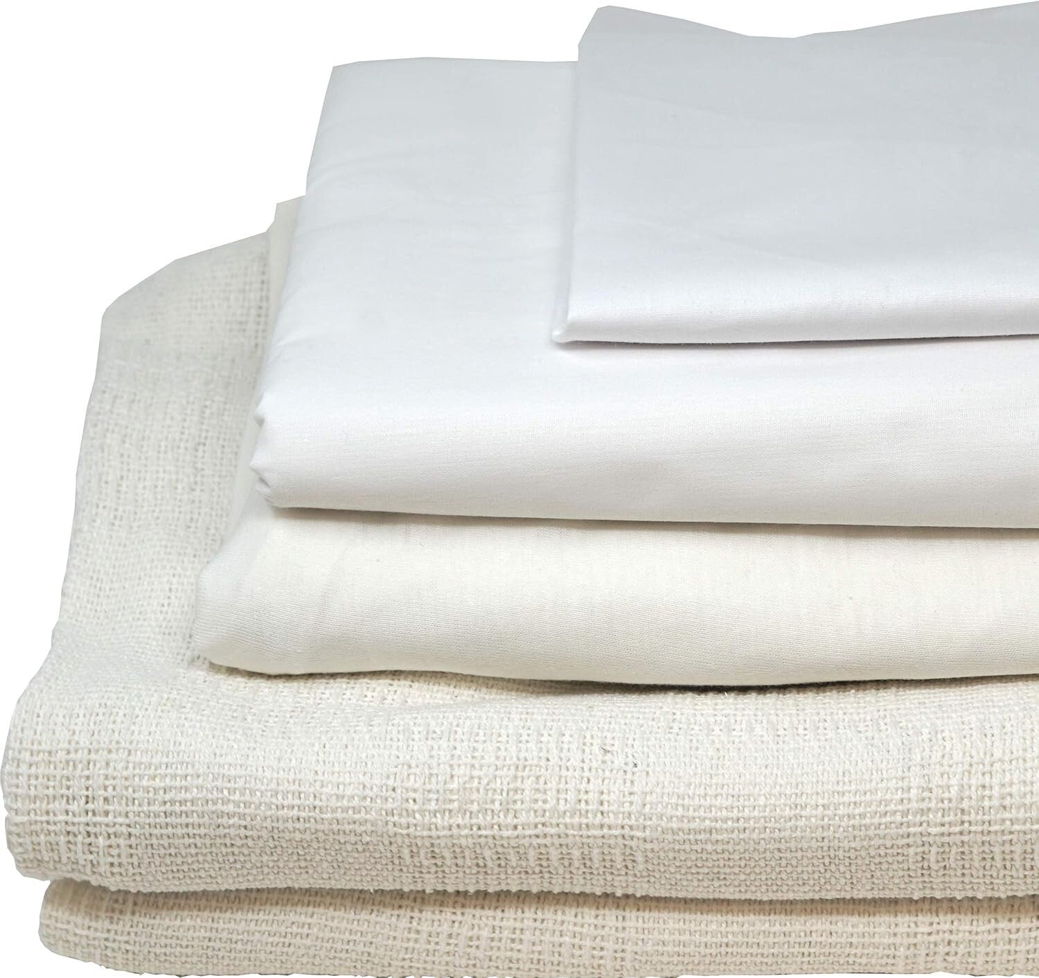 White All-Weather Hospital Bed Linen Set - Fitted Sheet, Pillowcase & Blanket