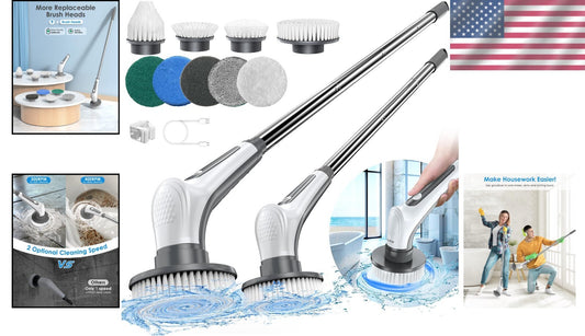 Effortless Cleaning with 10 in 1 Cordless Shower Scrubber - Perfect Gift Idea
