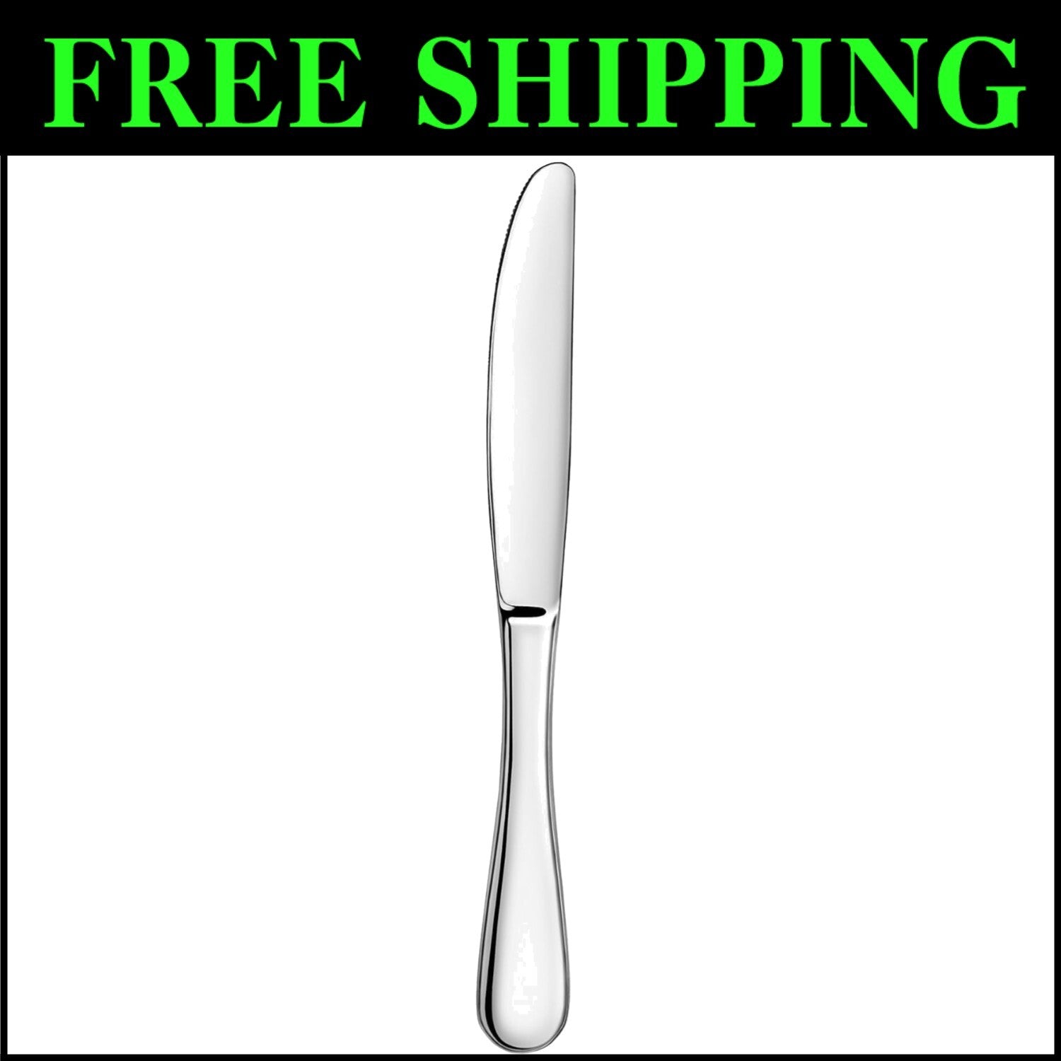 Set of 12 Elegant 9.15-Inch Stainless Steel Dinner Knives - Corrosion Resistant