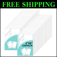 Load image into Gallery viewer, Versatile 4x6” Clear Acrylic Sheets (120-Pack) for Custom Frame Replacements