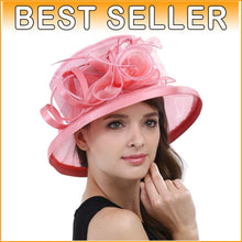 Load image into Gallery viewer, Elegant Women's Cloche Hat - Adjustable Tea Party Fascinator for Derby Day
