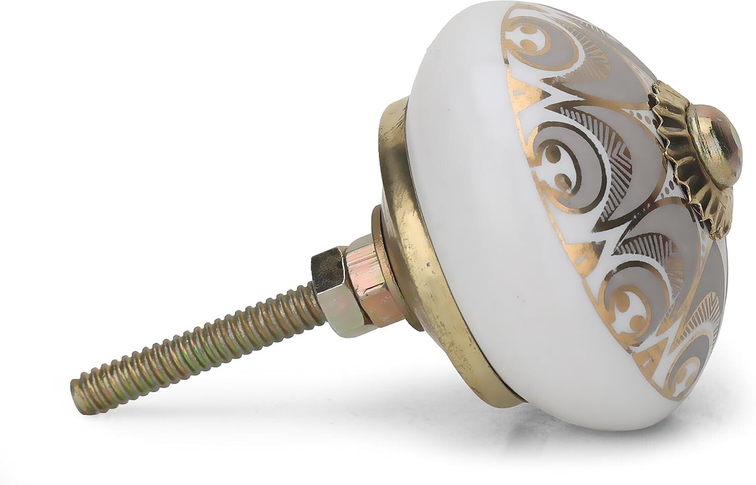 Boho Grey Round Knobs - Handcrafted Ceramic Pull Handles for Home Decor Bliss