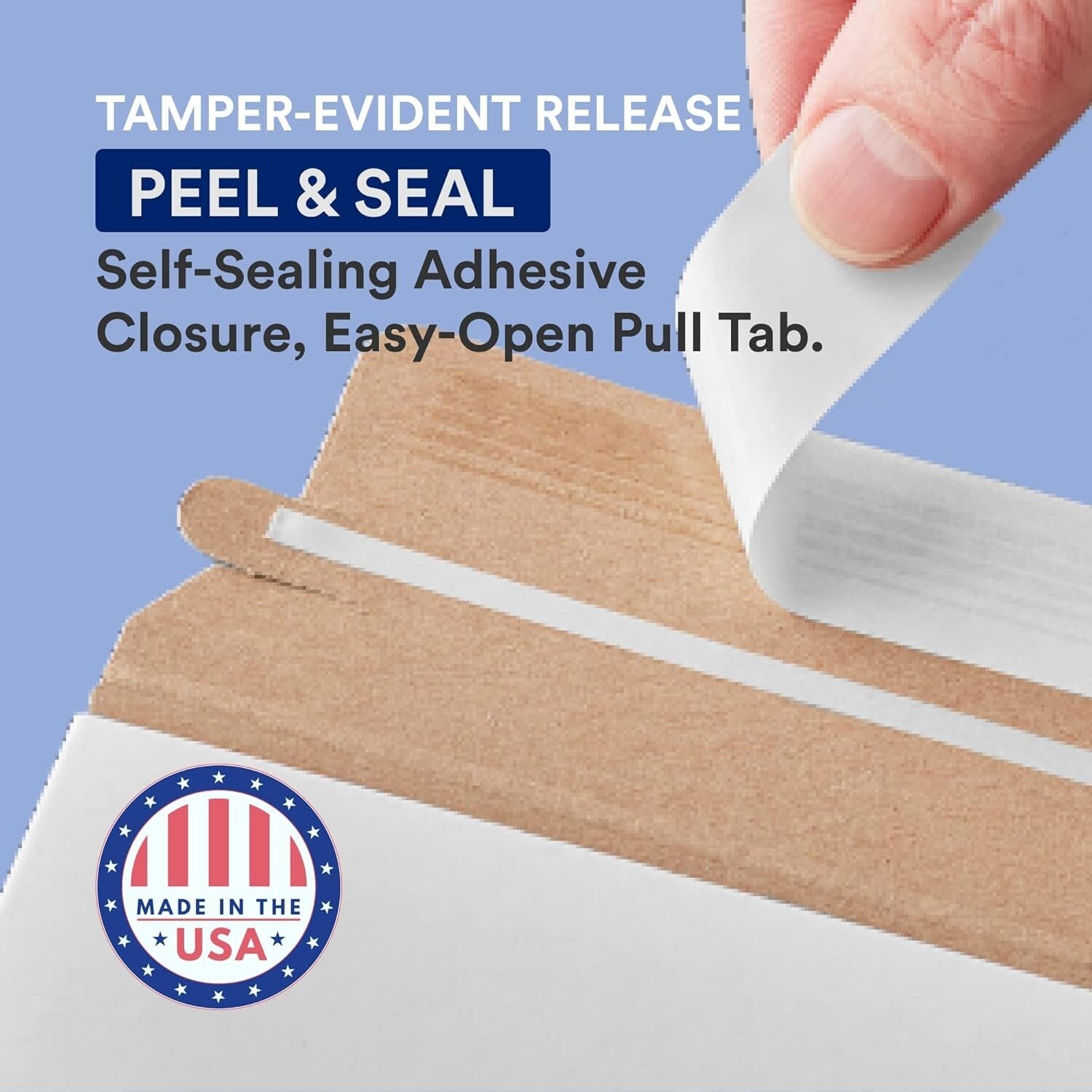 Self-Seal StayFlat Mailer Pack of 100 - 9" x 11.5" Durable Cardboard Envelopes