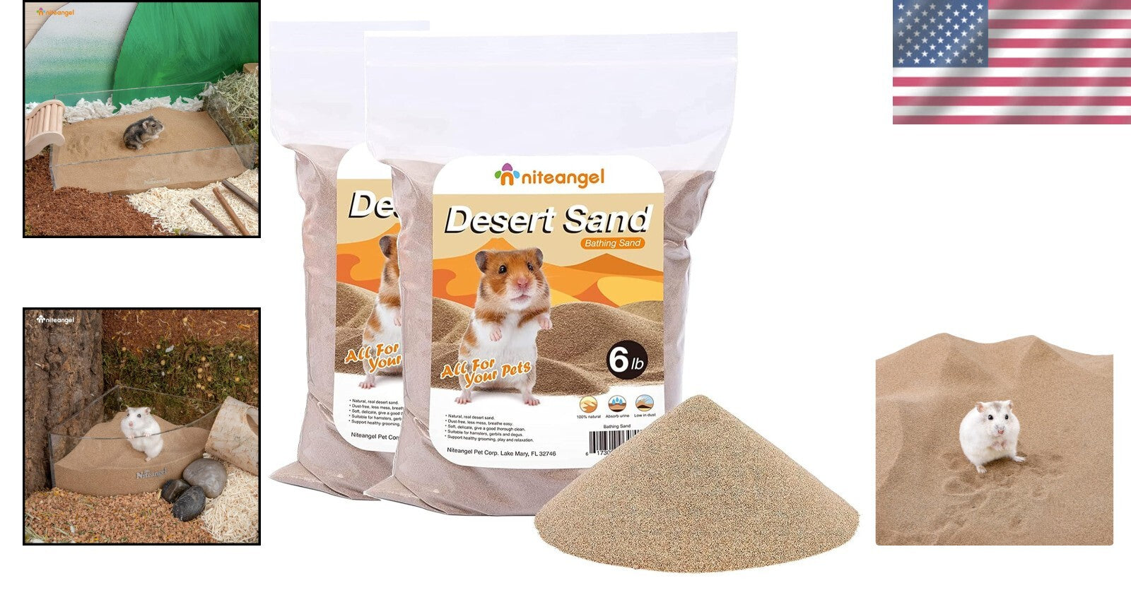 12lb Natural Bath Sand - Dust-Free Solution for Hamsters, Mice & Gerbils