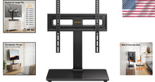 Load image into Gallery viewer, Universal Swivel TV Stand for 32''-65'' TVs - Height Adjustable with Glass Base
