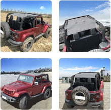 Load image into Gallery viewer, JK Sun Shade Top - UV Blocking Soft Mesh Roof Cover for Jeep Wrangler JKU 2-Door