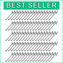 Load image into Gallery viewer, Heavy-Duty Stainless Steel Peg Board Hooks - 100 Pieces for Easy Installation