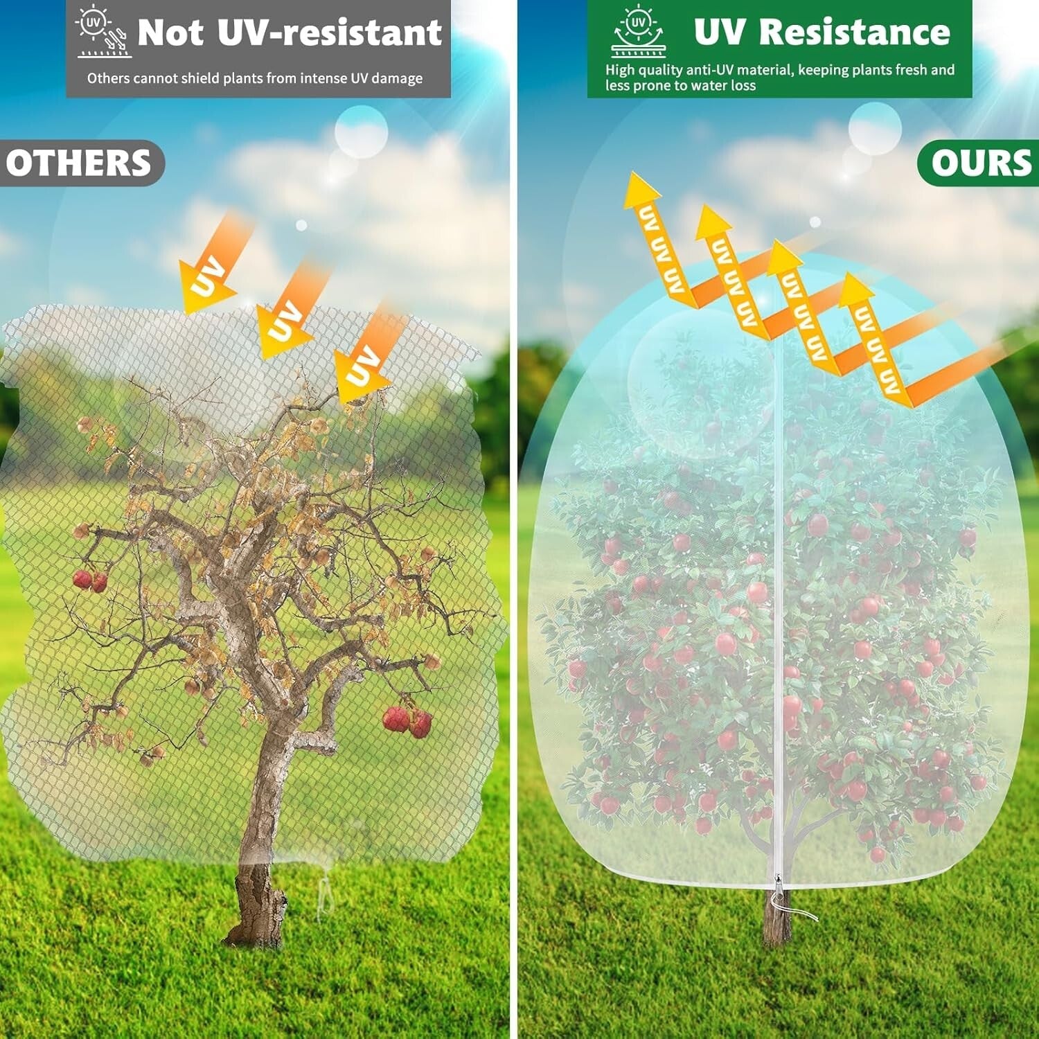 Versatile 4PCS 4.6x5.9 FT Plant Netting with Drawstring – Ideal for Garden Use