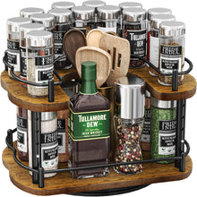 Load image into Gallery viewer, Revolving Lazy Susan Spice Rack with Adjustable Height - Perfect for Cabinets