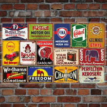 Load image into Gallery viewer, Vintage Metal Sign Collection: 35 Reproduced Retro Signs for Home &amp; Garage