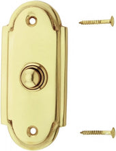 Load image into Gallery viewer, Elegant Lacquered Brass Doorbell Push Button - Vintage Colonial Style, Set of 2