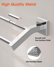 Load image into Gallery viewer, Heavy Duty 24-Inch Towel Hanger Rail - Stylish Double Bar Holder for Bathrooms