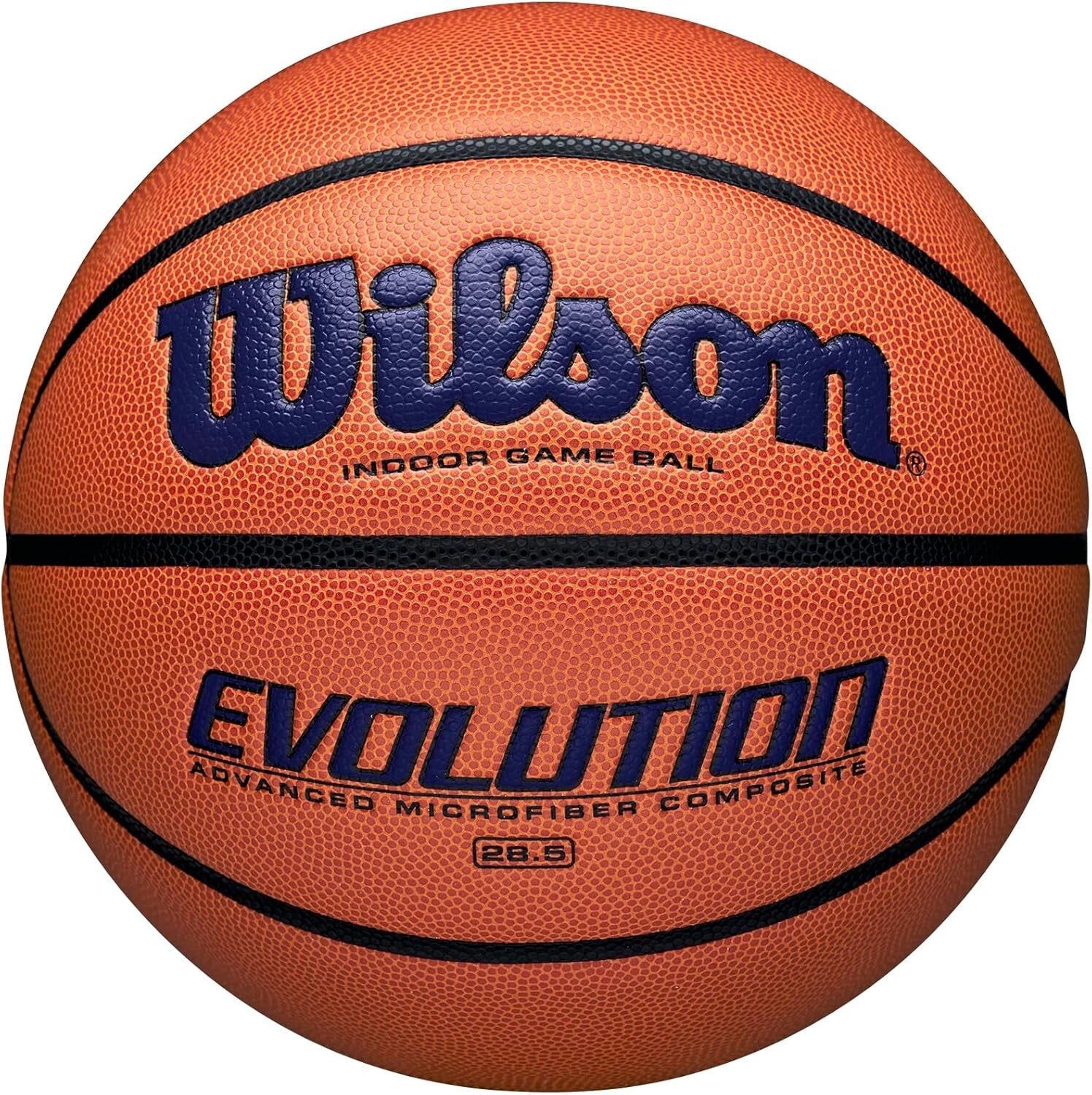 Exceptional Grip Indoor Game Basketball - Size 7, Navy/Brown - 29.5 Inches