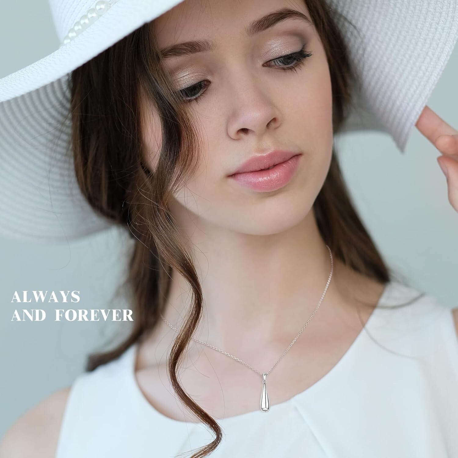 Elegant 925 Sterling Silver Teardrop Urn Pendant Necklace for Cherished Memories