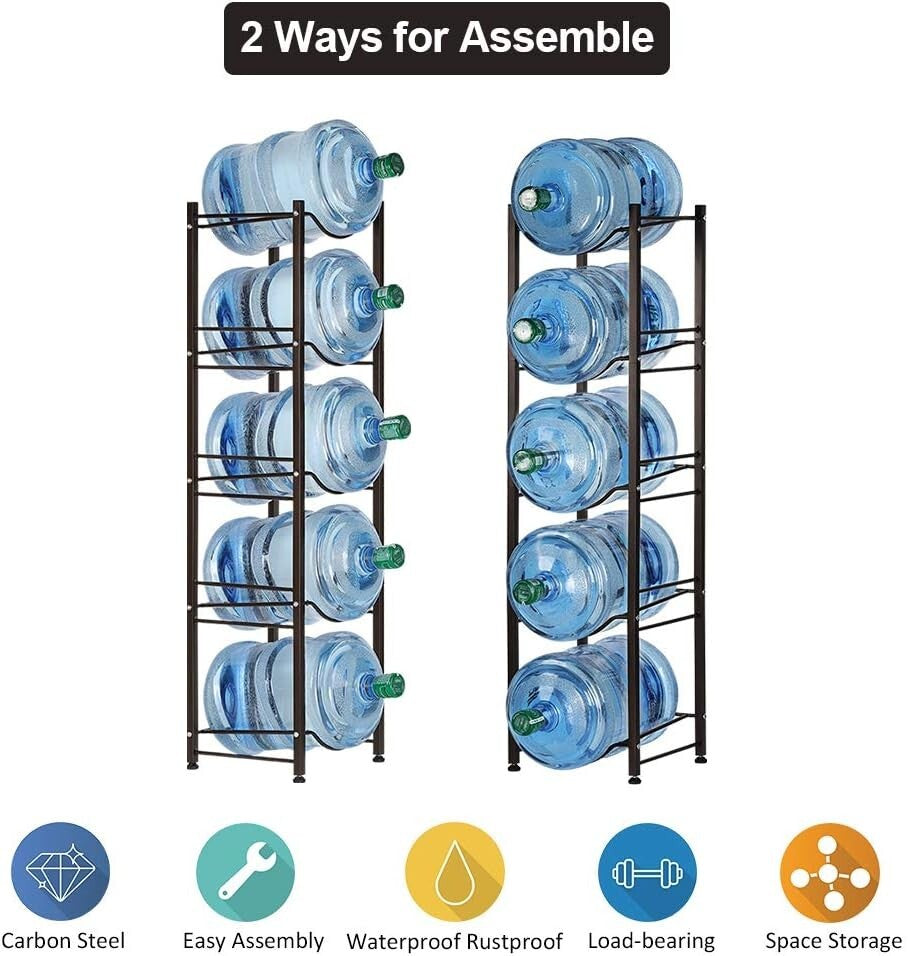 Detachable 5-Tier Copper Water Jug Holder - Easy Assembly and Stylish Storage