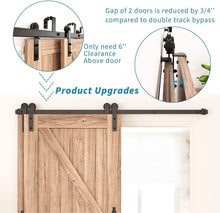 Load image into Gallery viewer, All-in-One 6FT Bypass Barn Door Hardware Kit - Stylish &amp; Functional Solution