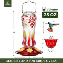 Load image into Gallery viewer, Gold Award 2-Pack Glass Hummingbird Feeders with Ant Moat &amp; Leak Proof Design