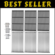 Load image into Gallery viewer, Premium Replacement Emitters and Cast Iron Grates for Charbroil 4-Burner Grills
