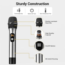 Load image into Gallery viewer, Professional Wireless Microphones System – 4x10 Channels with Metal Body Mics