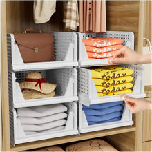 Load image into Gallery viewer, 5 Pack Stackable Closet Organizers - Multi-Functional Storage Bins for Any Room