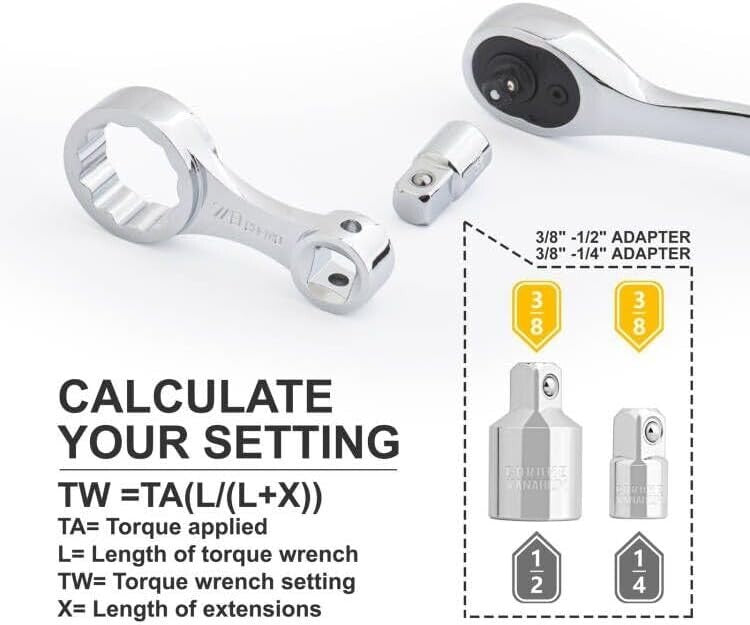 Durable Chrome Molybdenum 12-Point Torque Adapter Set - 12 Pieces with Storage
