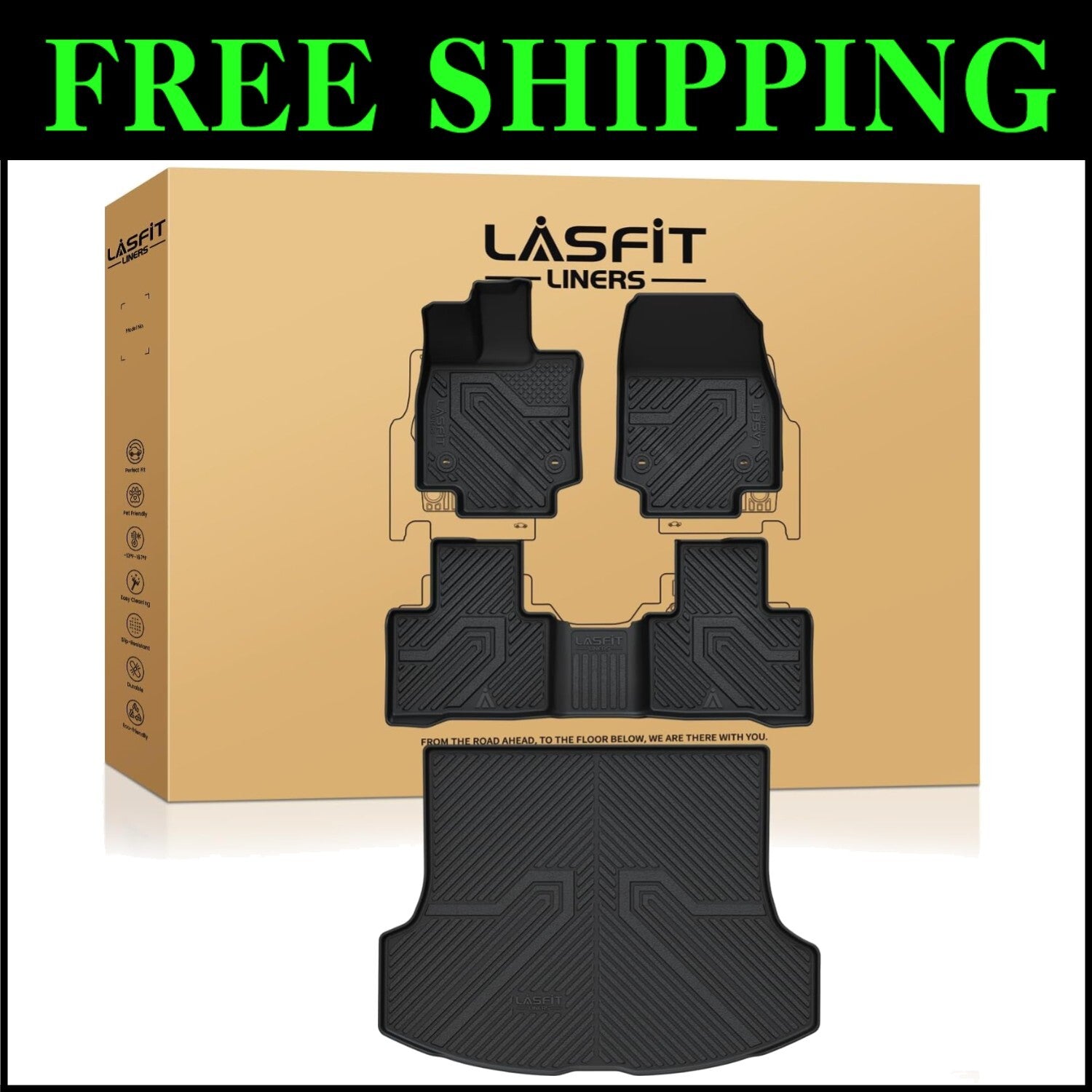 Durable Non-Slip Rubber Mats for Lexus RX 2023-2025 - Odorless TPE Liners