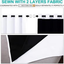 Load image into Gallery viewer, Pure White 84-Inch Blackout Curtains - Noise Reducing Thermal Drapes (2 Pack)