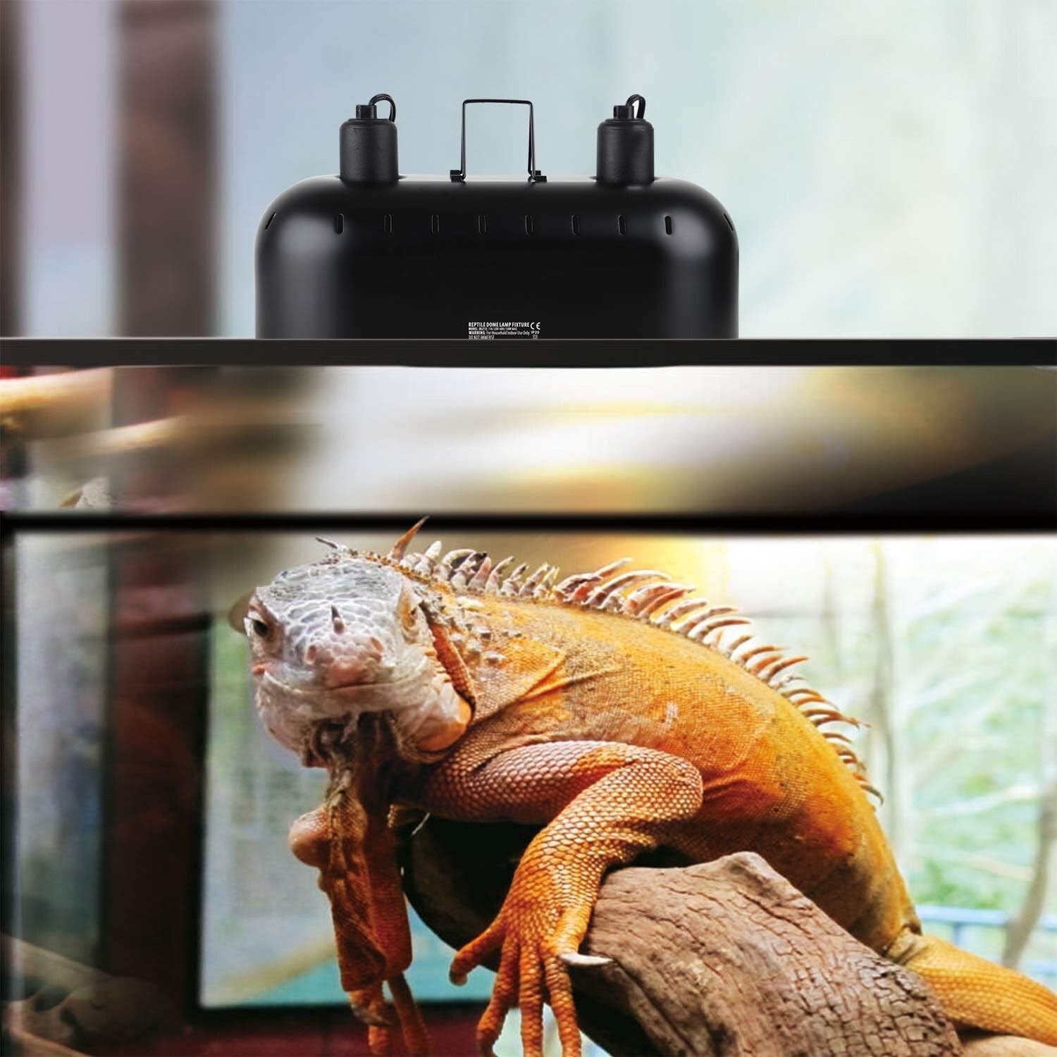 Adjustable 15-inch Reptile Heat Lamp with Independent Switch Control - Max 150W