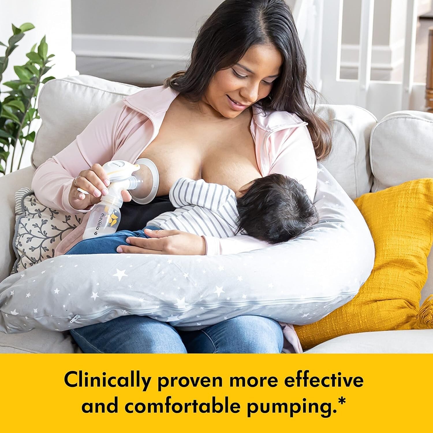 BPA-Free Harmony Manual Breast Pump & Silicone Collector - Easy Milk Capture,
