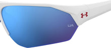 Load image into Gallery viewer, Matte White/Blue Boys' Wrap Sunglasses with Durable TR90 Frame - 69mm Lens