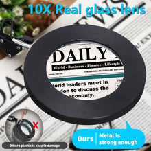 Load image into Gallery viewer, Adjustable LED Magnifying Lamp with Heavy Base - Hands-Free Precision Lighting